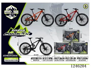 1:10 Alloy Mountain Bike, 3 Colours Mixed - free wheel