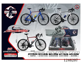 1:10 Alloy Mountain Bike 12PCS, 3 Colours Mixed - free wheel