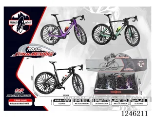 1:10 Alloy Mountain Bike 12PCS, 3 Colours Mixed - free wheel