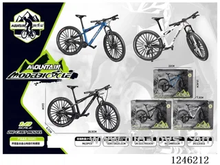 1:10 Alloy Mountain Bike, 3 Colours Mixed - free wheel