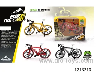 1:8 Alloy Mountain Bike, 3 Colours Mixed - Free Wheel