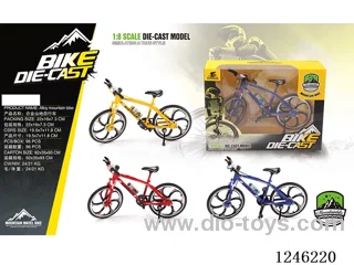 1:8 Alloy Mountain Bike, 3 Colours Mixed - Free Wheel