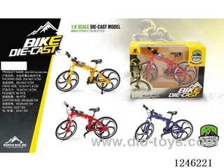 1:8 Alloy Mountain Bike, 3 Colours Mixed - Free Wheel