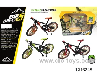 1:8 Alloy Mountain Bicycle, 3 Colours Mixed-free wheel