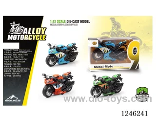 Kawasaki H2 Alloy Motorcycle - Pull Back W L/M, Included Battery