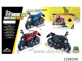 Ducati alloy motorbike - pull back, W L/M, included battery