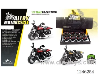 Harley alloy motorbike - pull back , W L/M, included battery