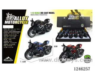 Ducati V4 alloy motorbike - pull back, W L/M, included battery