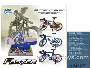 1:8 Alloy Road Bicycle, 3 Colours Mixed,12PCS/box-free wheel
