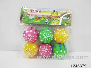 Rubber-moulded Painted Balls 6PCS