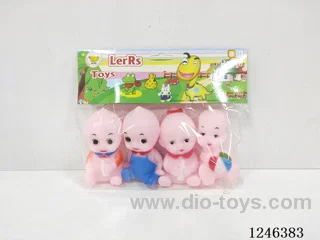 Rubber-moulded Dolls 4PCS