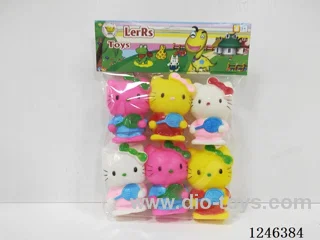 Rubber-moulded BB Whistles 6PCS KT Cat