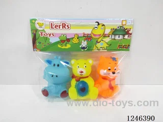 Rubber-moulded Animals 3PCS