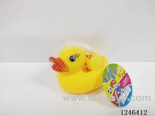 Rubber-moulded Small Parent and Baby Ducks