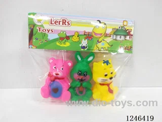 Rubber-moulded 3PCS Animals