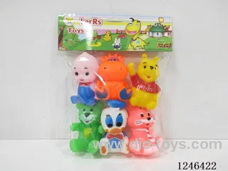 Rubber-moulded 6PCS Animals