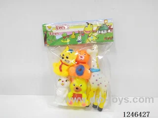 Rubber-moulded Giraffe 5PCS Animal