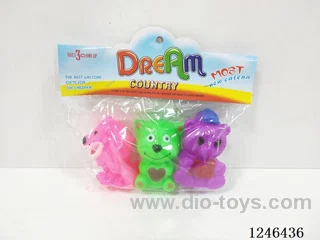 BB Whistle Rubber-moulded Lion-Bear 3PCS