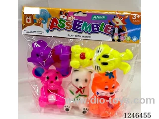 Rubber-moulded BB Whistle Animals 5PCS
