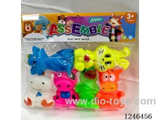 Rubber-moulded BB Whistle Animals 6PCS