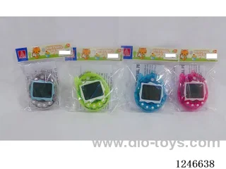Upgraded 197-in-1 Multilingual Electronic Pet Machine with Cartoon Colour Background included battery 2*AG13
