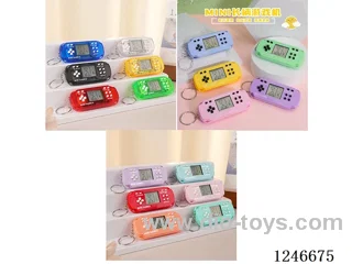 Tetris game console 12colors included battery