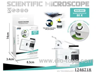 Portable High-Definition Microscope 80X with Clamp (Eco-Friendly) - in included battery