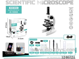Professional Microscope with Metal Objective - Mobile Caliper 40X-1600X - in included battery