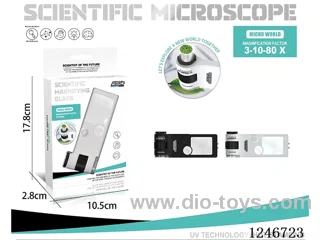 Microscope + Magnifier without Clamp 3X-10+80X included battery