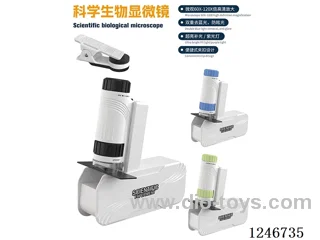 Handheld Microscope + Stand + Mobile Phone Clip 60X-120X included battery