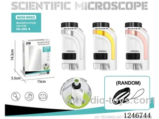 Handheld Microscope 50X-300X + Mobile Phone Holder (not included battery)
