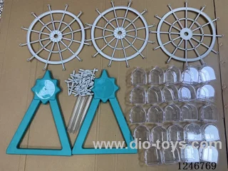 24-piece clear plastic box with one Ferris wheel - bulk