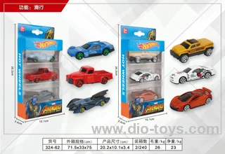 1:64 free wheel alloy car in window box