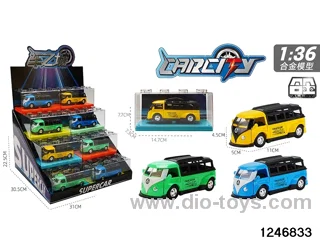 1:36 pull back metal car