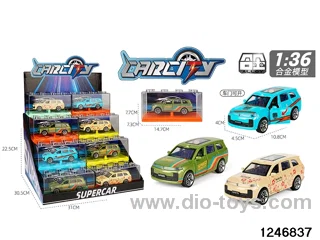 1:36 pull back metal car