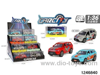 1:36 pull back metal car