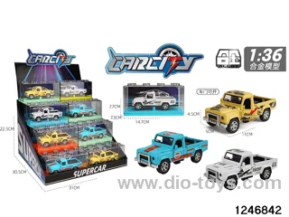 1:36 pull back metal car