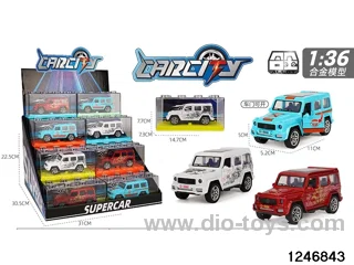 1:36 pull back metal car