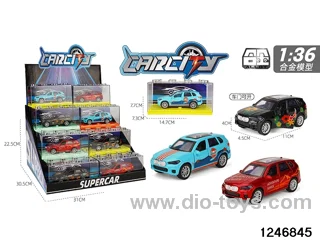 1:36 pull back metal car