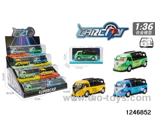1:36 pull back metal car with iridescent color