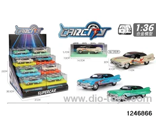 1:36 pull back metal car with iridescent color