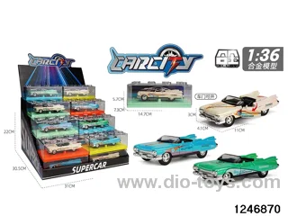 1:36 pull back metal car with iridescent color