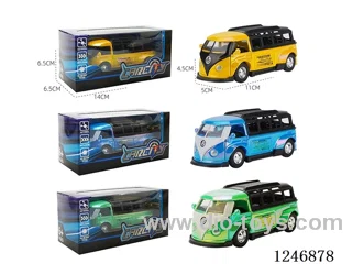 1:36 pull back alloy car 3 colors mixed