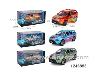 1:36 pull back alloy car 3 colors mixed