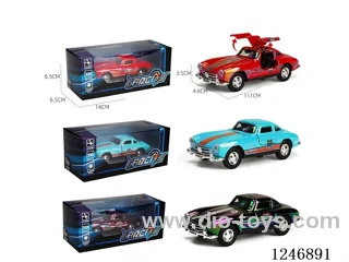 1:36 pull back alloy car 3 colors mixed