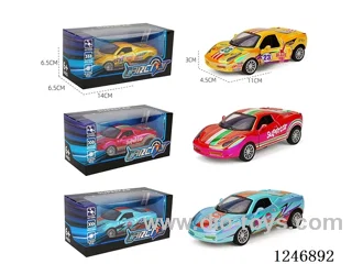 1:36 pull back alloy car 3 colors mixed