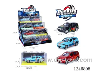 1:36 pull back alloy car 24PCS 3 colors mixed