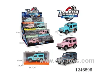 1:36 pull back alloy car 24PCS 3 colors mixed