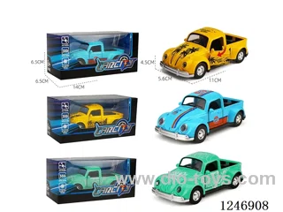 1:36 pull back alloy car 3 colors mixed