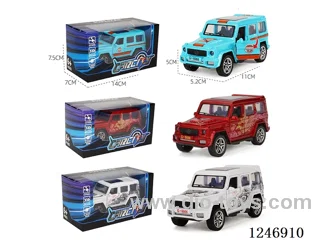 1:36 pull back alloy car 3 colors mixed